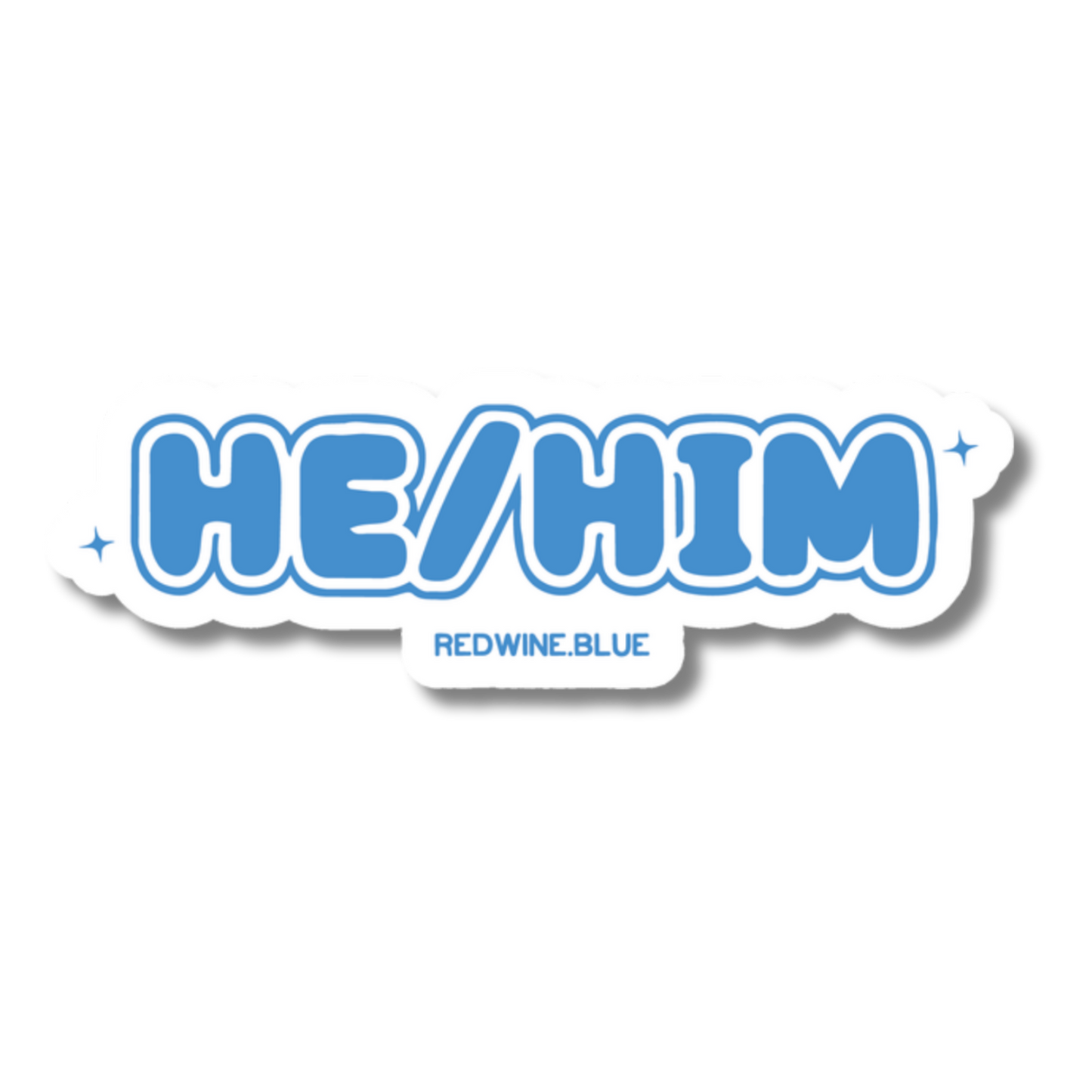 He/Him Kiss-Cut Sticker