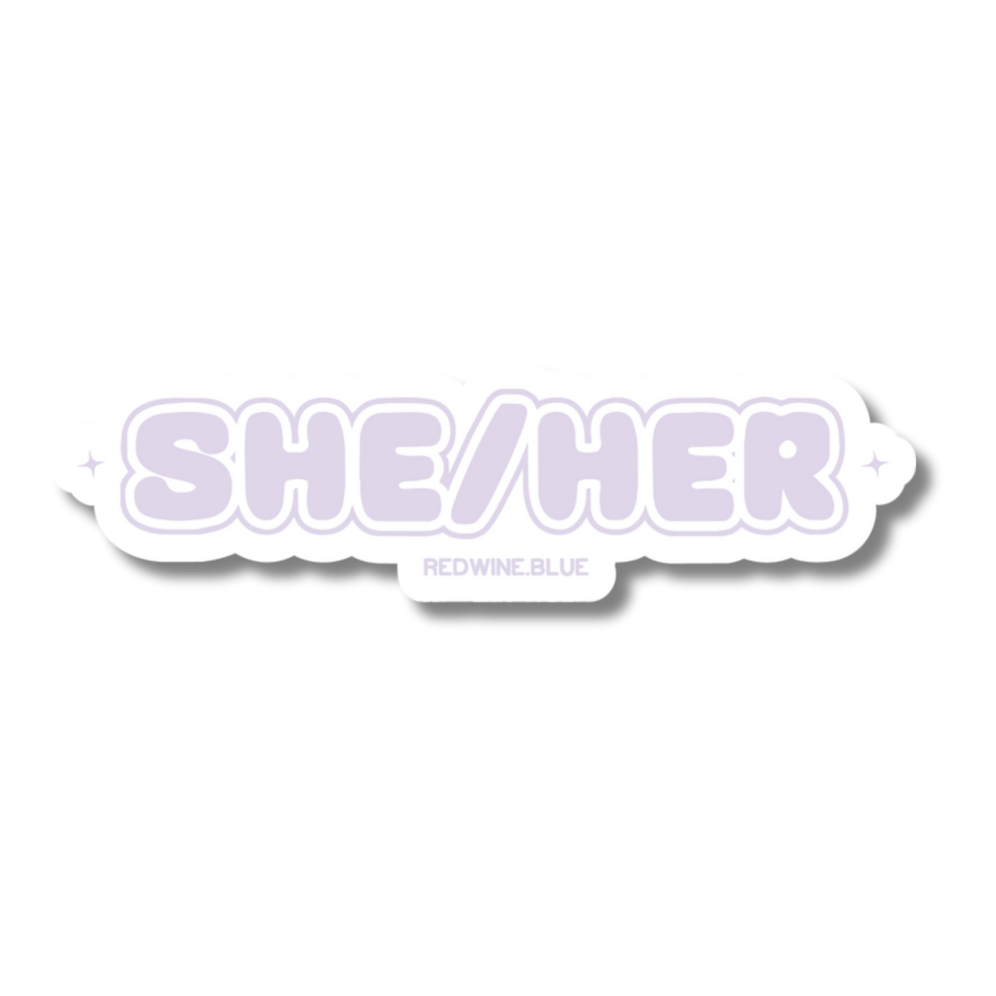 She/Her Kiss-Cut Sticker