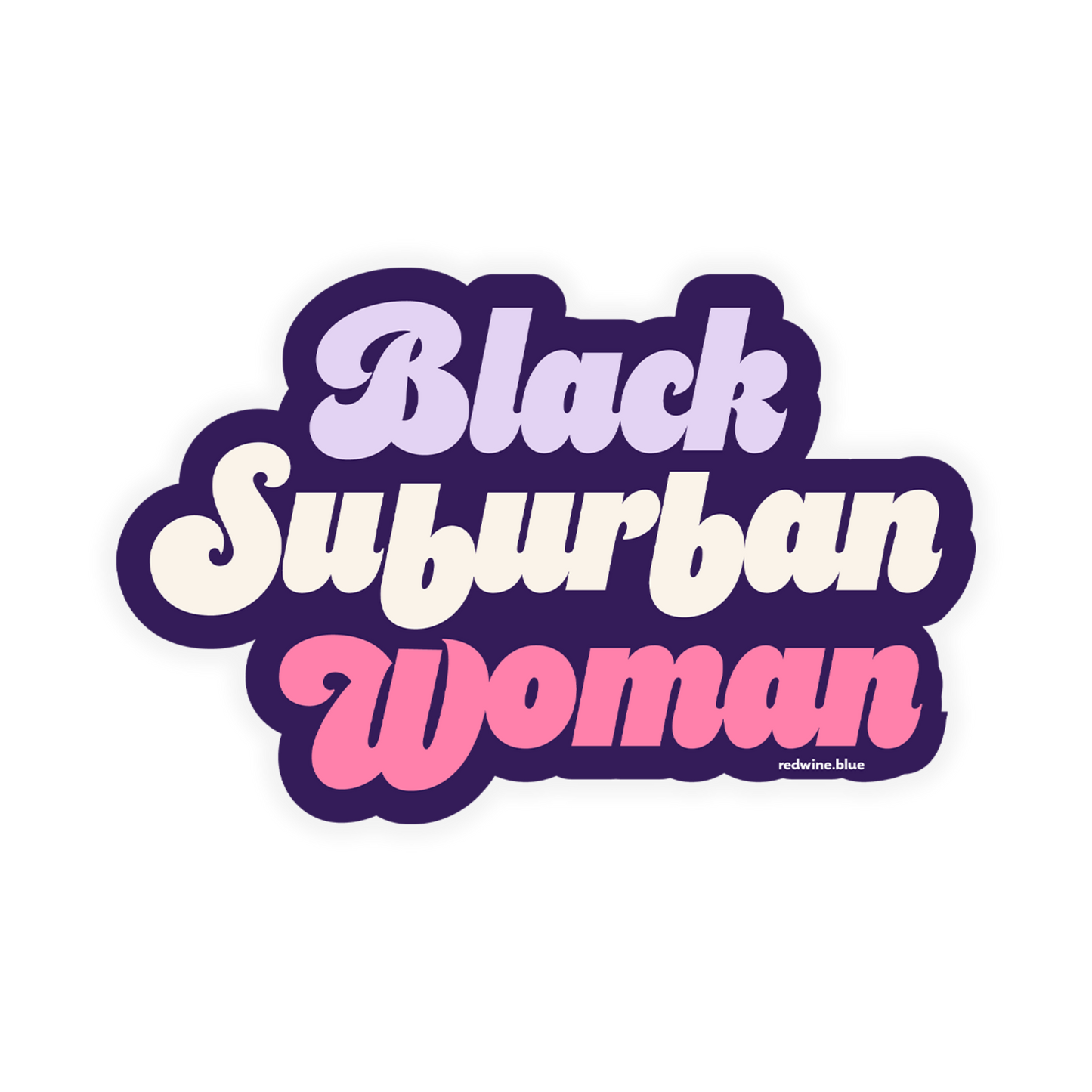 Black Suburban Woman Sticker