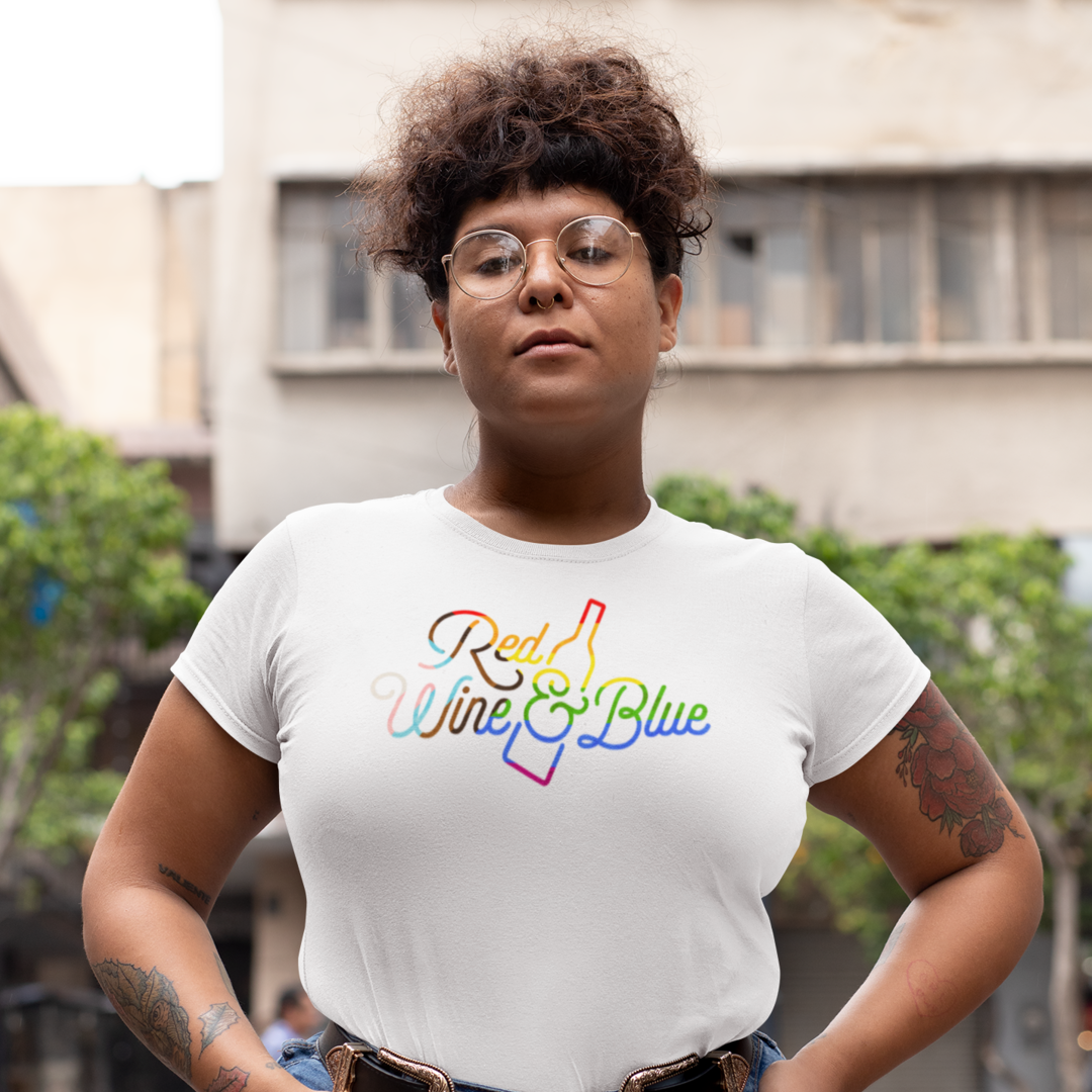 Red Wine and Blue Pride Logo T-Shirt