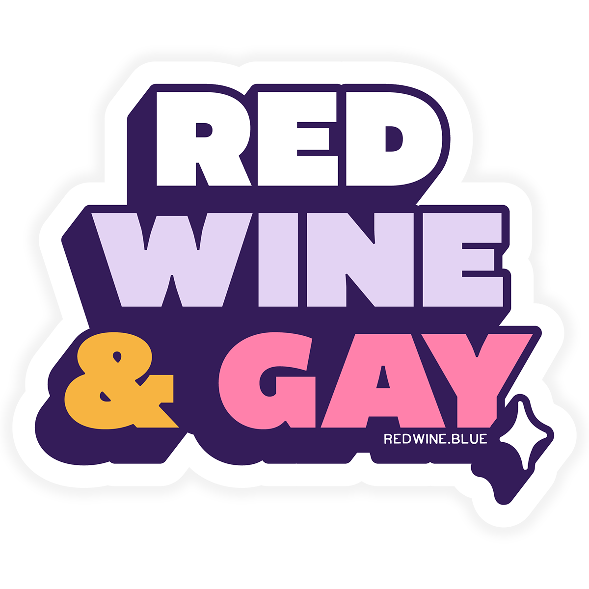 Red Wine & Gay Sticker