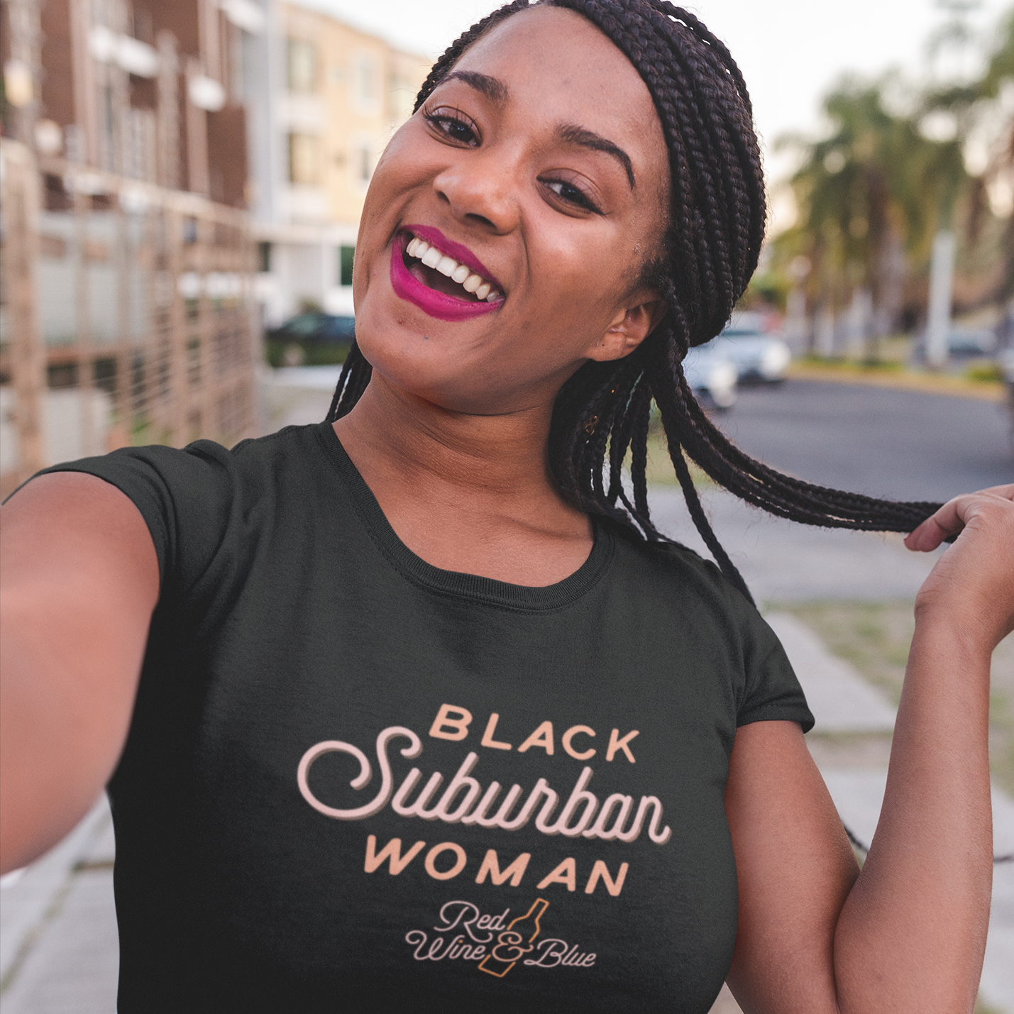 Black Suburban Woman Logo T-Shirt