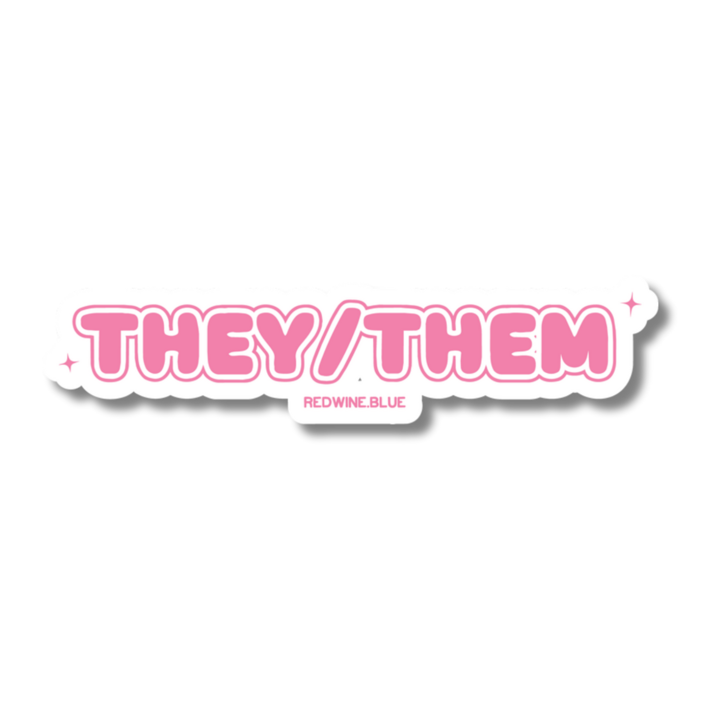 They/Them Kiss-Cut Sticker