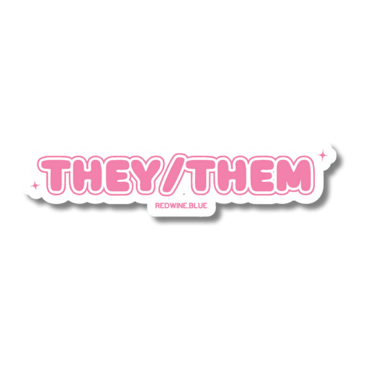 They/Them Kiss-Cut Sticker