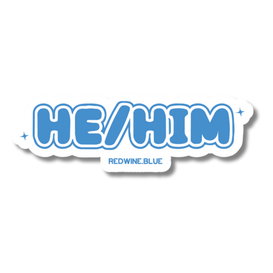 He/Him Kiss-Cut Sticker