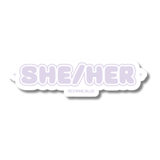 She/Her Kiss-Cut Sticker