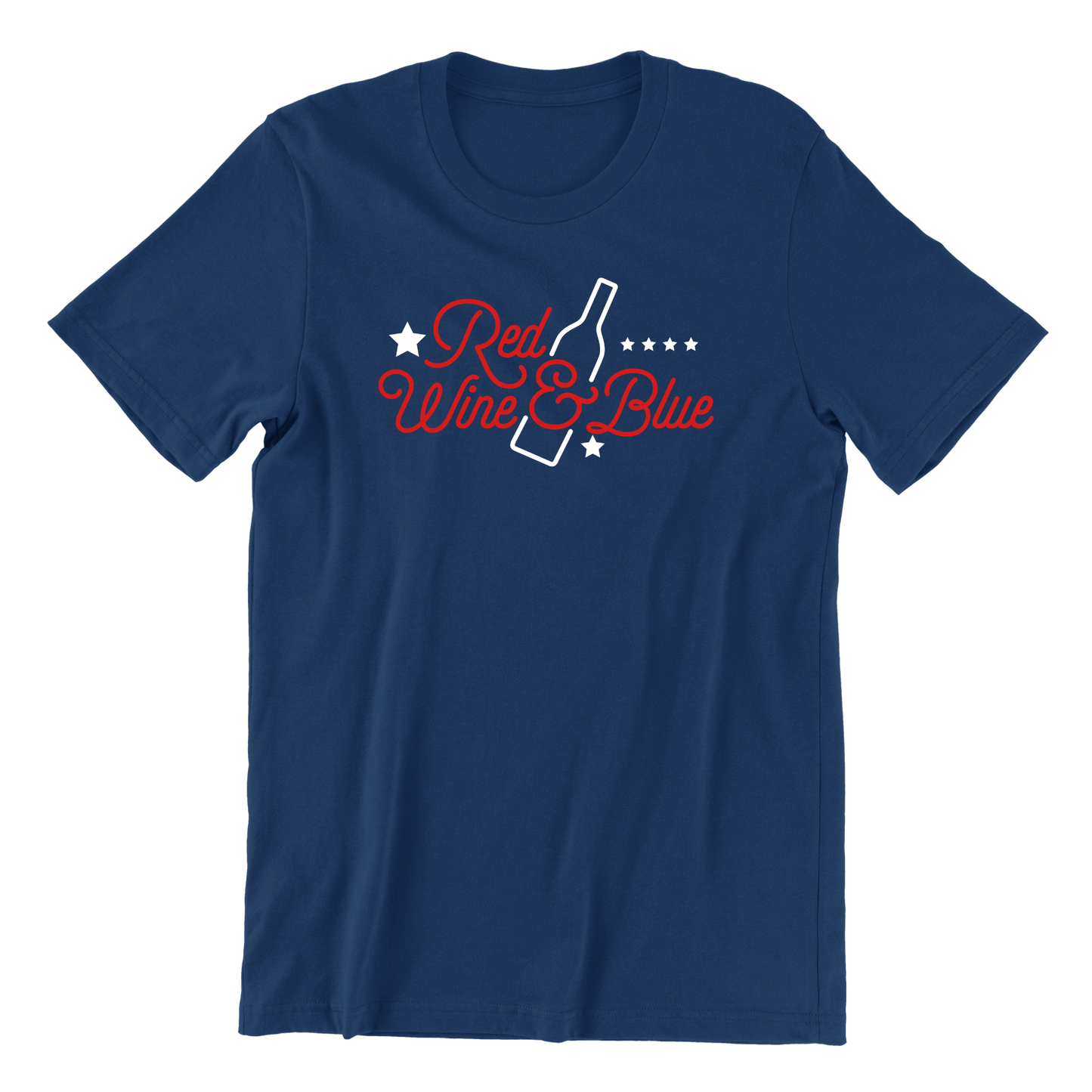 Red Wine and Blue Patriotic Logo T-Shirt