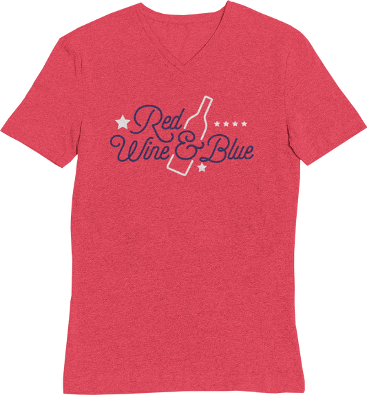 Red Wine and Blue Patriotic Logo T-Shirt