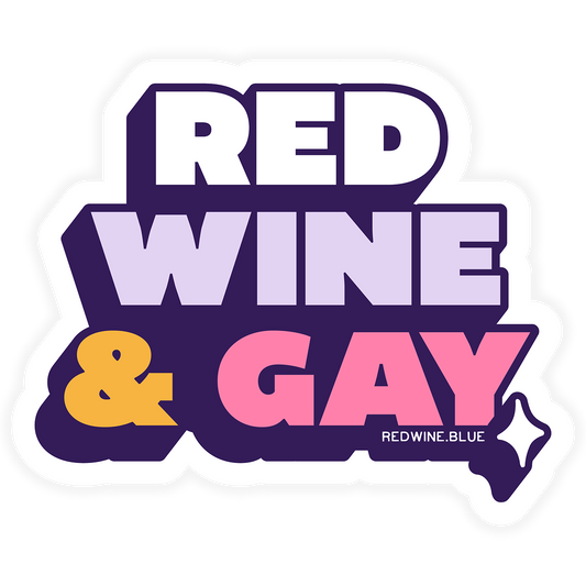 Red Wine & Gay Sticker