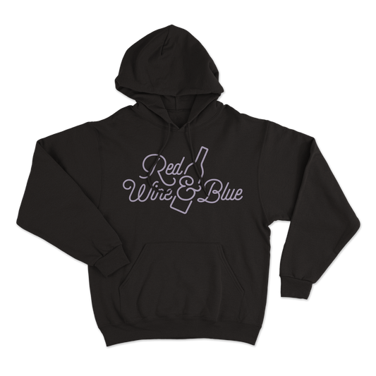 Red Wine and Blue Logo Hoodie