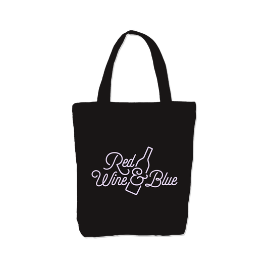 Red Wine and Blue Logo Tote